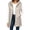 02-Beige, variant on Yutgune Women's Long Hooded Puffer Vest Zip Up Sleeveless Jacket with Pockets Fall Winter