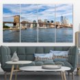 thumbnail image 1 of Summer Day Brooklyn Bridge - Cityscape Canvas Print, 1 of 3