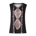 thumbnail image 4 of USSUMA Womens Western Ethnic Style Tank Tops Geometric Rhombus Printed Shirts for Women Sleeveless V Neck Summer Casual Tee, 4 of 8
