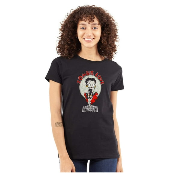Betty Boop Zombie Movie Star Pose Women's T Shirt Ladies Tee Brisco Brands S