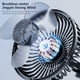 thumbnail image 4 of Ventilador universal de coche 12V/24V con soporte de ventosa • Ajustable de 3 velocidades • Viento fuerte silencioso • Posicionamiento multiángulo • ABS negro, 4 of 9