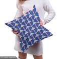 thumbnail image 5 of Abstract Fabric by the Yard, Rhombus Look Repeating Geometrical Squares and Circles, Decorative Upholstery Fabric for Sofas and Home Accents, Violet Blue Pastel Pink by Ambesonne, 5 of 5