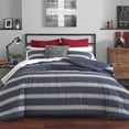 thumbnail image 2 of Nautica Home | Craver Collection | 100% Cotton Cozy & Soft, Durable & Breathable Striped Comforter & Matching Sham(s), Twin/Twin XL, Navy/White, 2 of 9
