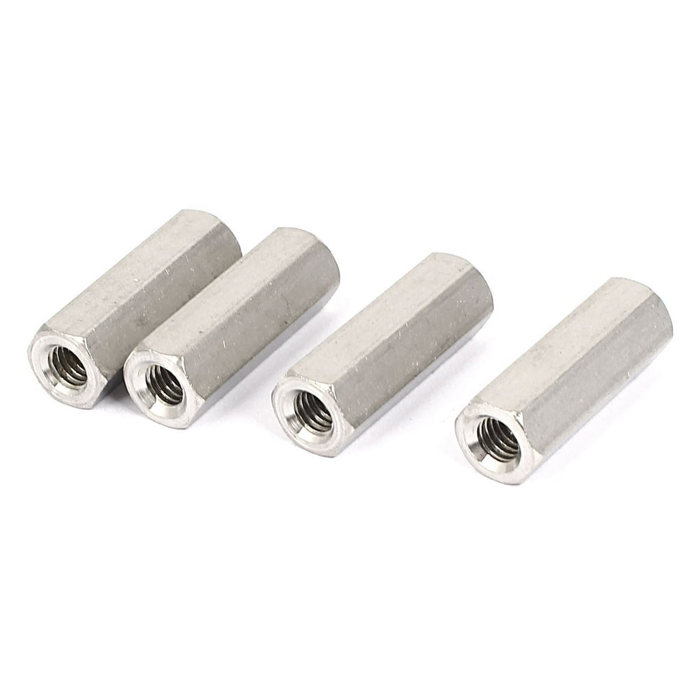 M6x30mm Stainless Steel Threaded Bar Rod Studding Hex Connector Deep
