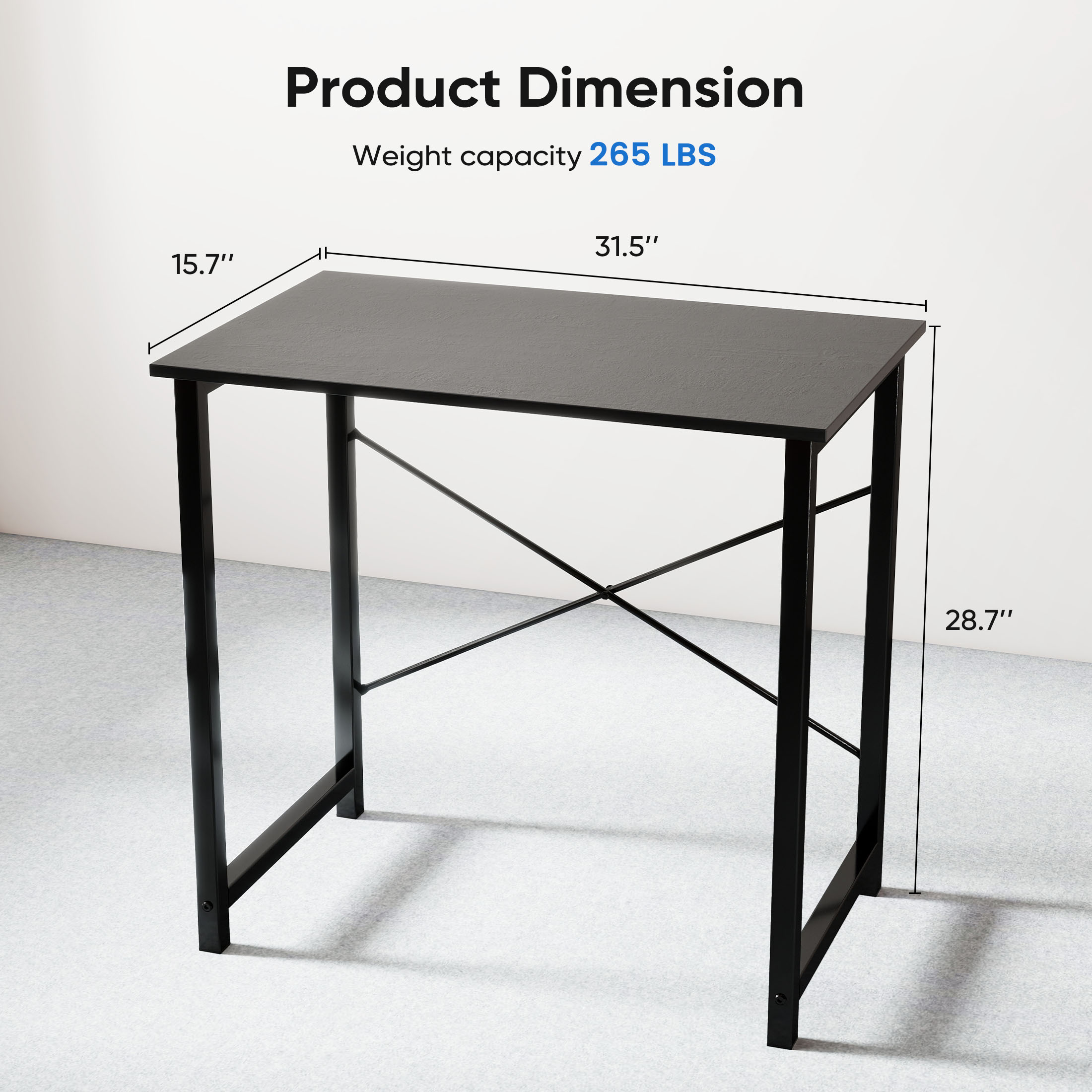 Concetta 31 Inch Computer Desk, Black photo 4
