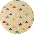 thumbnail image 1 of Ahgly Company Indoor Round Abstract Brown Gold Solid Area Rugs, 7' Round, 1 of 6