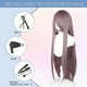 thumbnail image 3 of Peluca UTIEHD de 100 cm de largo para cosplay de anime, color malva, 3 of 6