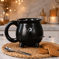 thumbnail image 7 of MInHoues Black Witch Cauldron Ceramic Mug, Halloween Themed Cauldron‑Shaped Coffee Cup, Novelty Footed Witch Pot Mug for Home Office Drinkware Halloween Party Decor Holiday Gift, 7 of 7