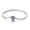 Blue AAA CZ Bracelet, variant on European 925 Sterling Silver Snake Bracelet Flowers Clasp Chain for Charms Women Jewelry