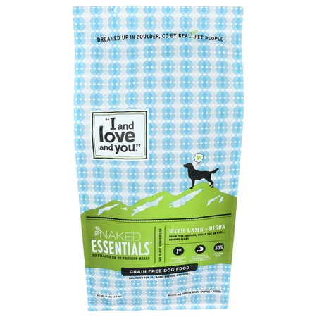 I And Love And You Naked Essentials Kibble Lamb Plus Bison Dog Food, 11 Pound -- 1 Each