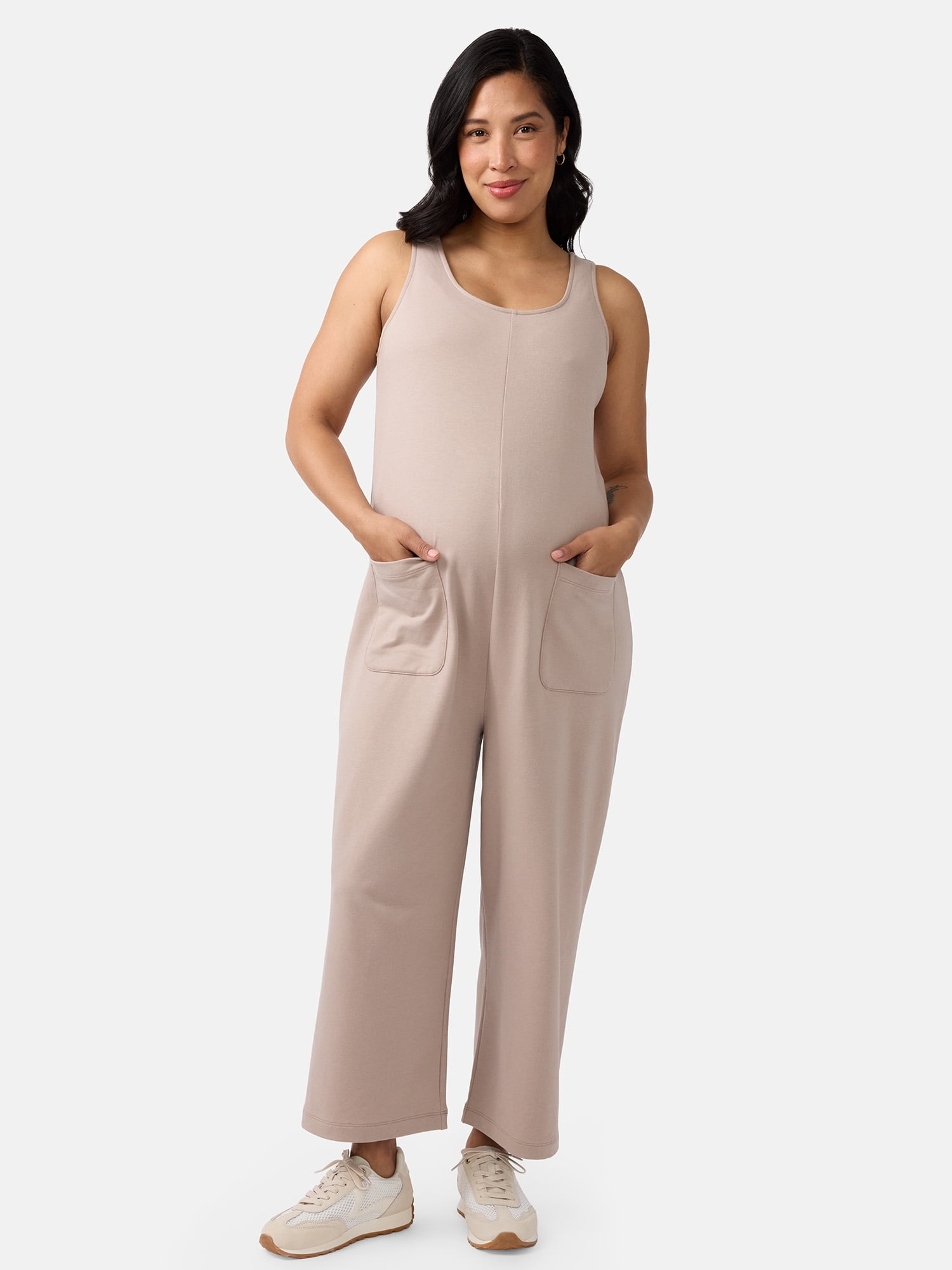 Ingrid & Isabel For Every Belly Women’s Maternity Pocket Knit Jumpsuit, Sizes S-XXL