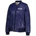 thumbnail image 4 of Women's G-III 4Her by Carl Banks Oatmeal/College Navy Seattle Seahawks Switchback Reversible Full-Zip Jacket, 4 of 6