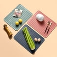 thumbnail image 3 of SHAR 40.5*31cm,(blue) Large Dish Drainer Mat - Thick Sink Mat for Quick Drying, Drying Mat with Brush Sponge, BPA Free, Foldable Dish Drainer - Non-Slip, 3 of 5