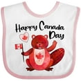 thumbnail image 3 of Inktastic Happy Canada Day Cute Red Beaver with Canadian Flag Boys or Girls Baby Bib, 3 of 4