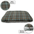 thumbnail image 3 of Tartan Pet Bed, Traditional Classic Scottish Plaid Checkered Pattern with Symmetric Stripes, Resistant Pad for Dogs and Cats Cushion with Removable Cover, 24" x 39", Redwood Cadet Blue, by Ambesonne, 3 of 4