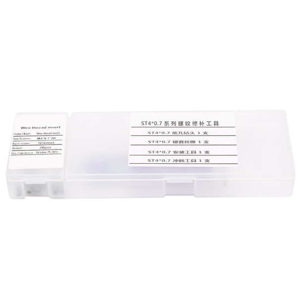 Kit de reparación de roscas Juego de herramientas de inserciones roscadas de tornillo M4x07 ANGGREK Otros