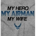 thumbnail image 2 of US Air Force Hero Airman Wife Zip Hoodie Sweatshirt Men Brisco Brands X, 2 of 6