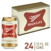 Miller High Life Lager Beer, 24 Pack, 12 oz Aluminum Cans, 4.6% ABV