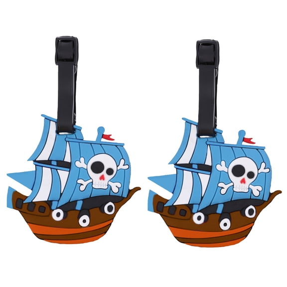 Pirate Themed Luggage Tag Travel ID for Suitcases - Set of 2