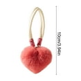 thumbnail image 2 of Mecorevxz Women's Heart Keychain, Artificial Fur Ball Keychain, Red Heart Plush Key Ring, Backpack Pendant Charm Girl Suitable for Valentines Day(Pink), 2 of 7