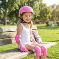 thumbnail image 4 of 7 in 1 Kids Bike Helmet and Pads for 3-12 Years Boys Girls Toddler Helmet for Cycling Skating Scooter Inline Skating-Pink, 4 of 14
