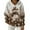 Brown, variant on Women's Fashion Casual Christmas Print Pullover Long-Sleeve Hooded Sweatshirt, Festive Fall Winter Wear with Soft Fabric and Holiday Theme for Cozy Comfort,Brown,L