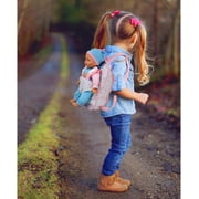 Dolls To Play 13in Soft Baby Doll with Pink Backpack Carrier, Lifelike Weighted Body, Machine Washable, Ages 3+
