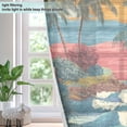 thumbnail image 3 of 2 Panels Set Blackout Curtains Thermal Insulated Sun Protection Room Darkening Drapes for Bedroom Tropical Beach Pattern, 3 of 6