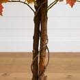 thumbnail image 5 of Nearly Natural Artificial Deluxe Maple Potted Tree - 4' - Orange, 5 of 6