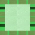 thumbnail image 1 of Ahgly Company Machine Washable Indoor Square Transitional Green Area Rugs, 8' Square, 1 of 7