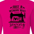 thumbnail image 4 of Inktastic Just a Woman Who Loves Sewing Long Sleeve T-Shirt, 4 of 5