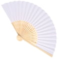 thumbnail image 3 of abanicos plegables de 7 pulgadas, color blanco, para decorar y pintar, para niños (blanco), 3 of 8