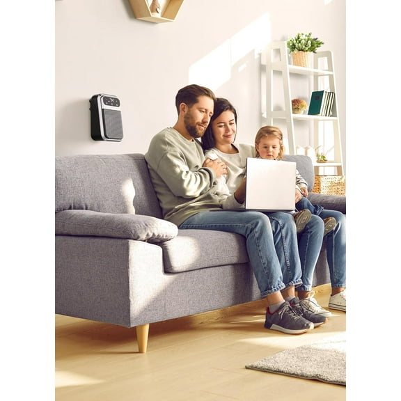 800W Wall Outlet Space with Remote - 2 Pack for Home Office, Bedroom, and Living Room