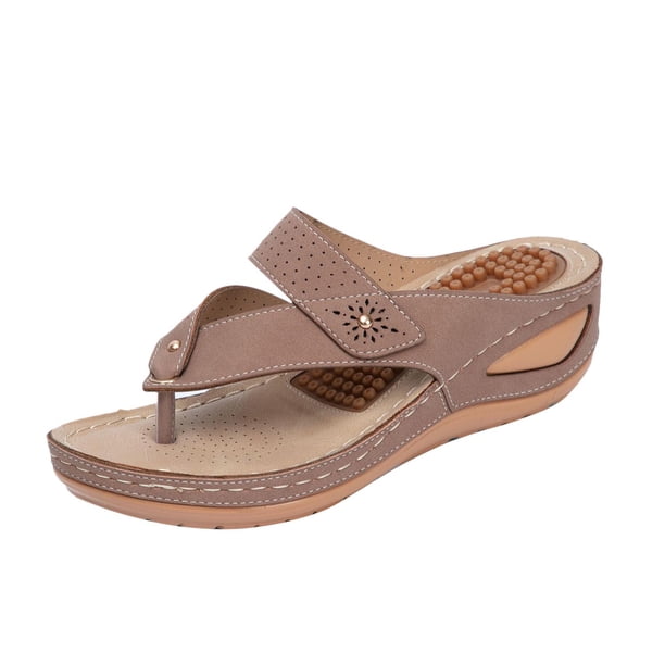 Amzcrzy Zapatos de mujer,Zapatos de mujer,Zapatillas de mujer, Sandalias de tacón bajo con masaje de estocada para mujer Sandalias Mujer Zapatillas De Casa