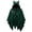 Dark Green, variant on Hooded Cape with Ear Detail Wrap Style Outerwear Side Lace Up Strap Buckle Design Irregular Cut Overpiece for Halloween Themed Gathering Outfit (Wine,One Size)