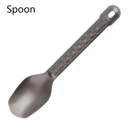 

Ultralight Square Chopsticks Portable Environmental Long Handle Spoon Pure Titanium Cookware Cutlery Fork Outdoor Picnic Accessories SPOON