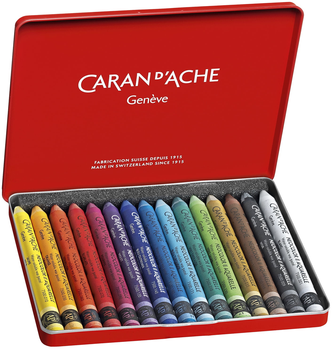 Caran D'Ache NeoColor II Water Soluble Wax Pastel Set 15/Pkg