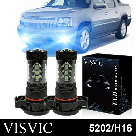 Ice Blue 5202 LED Fog light For Chevy Silverado 1500 2007-15 2500 3500 HD 07-19