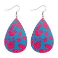 thumbnail image 2 of Pendientes para mujer, regalos para mujeres, niñas, fiesta de Navidad, piel sintética, muñeco de nieve, pendientes colgantes, accesorio, pendiente colgante, 2 of 2