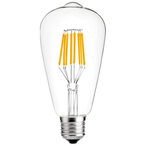 FSLiving Ampoules Edison LED 4W ST64 Base Standard E26 à Intensité Réglable 3,7v Basse Tension Ampoule Vintage 2700K Lumière Chaude Température de Couleur pour Suspension Applique Murale Lampe de Table Bricolage - 1 Paquet