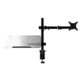 thumbnail image 6 of Mounting Binge Monitor & Laptop Stand for 32" Monitor & 17" Laptop Adjustable Single Arm Desk Mount Full Motion Tilt, Swivel & 360° Rotation Heavy Duty VESA Compatible Ergonomic Monitor Laptop, 6 of 13