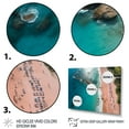 thumbnail image 3 of Designart "Aerial View of Beach in Blue and Pink V" Beach Framed Wall Art Decor - Coastal Pink Beach & Ocean Entryway Framed Wall Art Print, 3 of 6