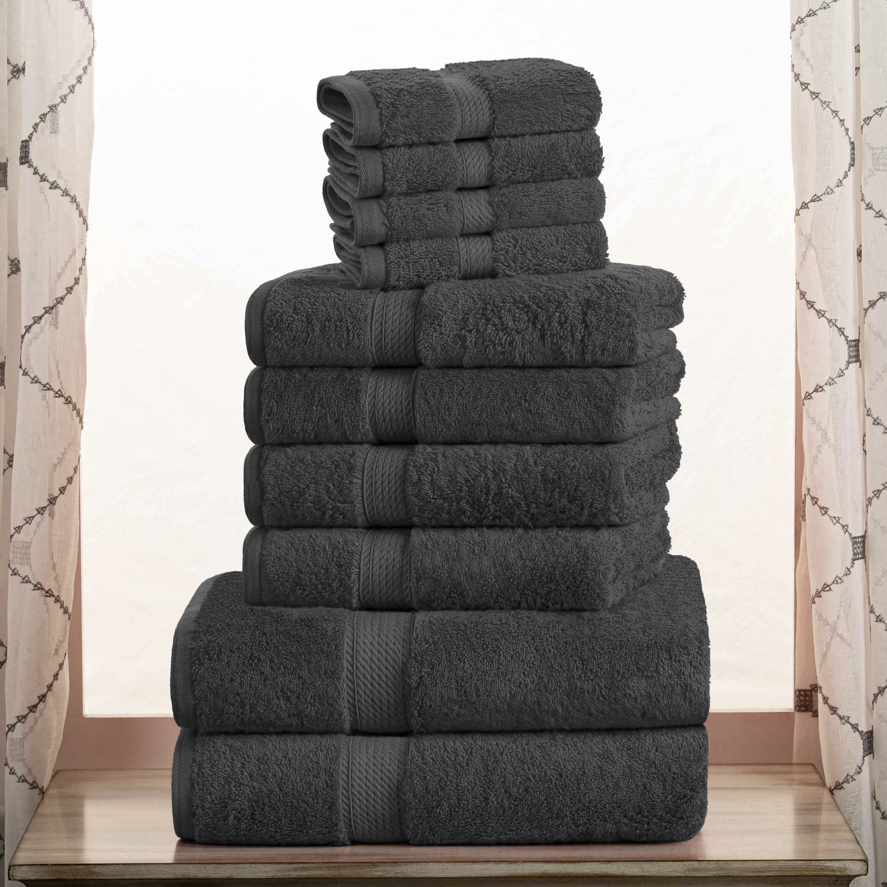 Superior 800 GSM Egyptian Cotton 6-Piece Face Towel Set, Soft Ultra Absorbent Towels, Tea Rose