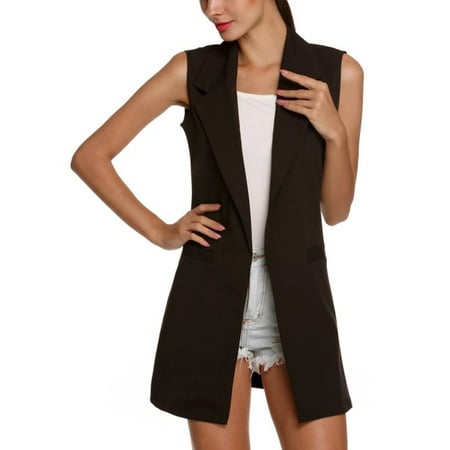 sleeveless vest blazer open cardigan coat jacket office dialog displays option button additional opens zoom