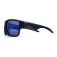 thumbnail image 3 of Mens Classic Thick Plastic Horn Sport Sunglasses Navy Blue Mirror, 3 of 4