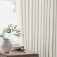 thumbnail image 5 of Extra Wide Pinch Pleat Curtains 120 Inches Long for Patio Sliding Glass Door Natural Linen 60 Inch Wide Curtain Memory Trained Pleated Drapes Hooks Rings 60x120 Curtain for Large Window 1 Panel, 5 of 9