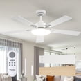 thumbnail image 1 of Ventilador de techo Passky 52" blanco, luz regulable, control remoto, 1 of 7