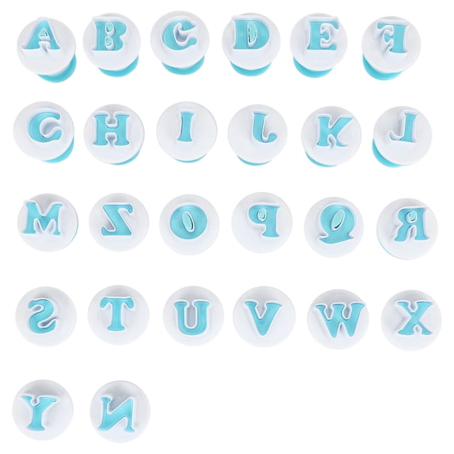 Letter Mold Plastic Bakeware Pastry Mini Uppercase Cake Decorating Tool Chocolate Fondant Cookies Cutter Cupcake