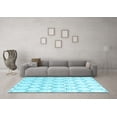 thumbnail image 3 of Ahgly Company Indoor Square Trellis Light Blue Contemporary Area Rugs, 7' Square, 3 of 4