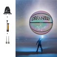 thumbnail image 4 of Wosthever Baloncesto holográfico Baloncesto reflectante brillante Baloncesto luminoso NO.7 para deportes nocturnos Regalos para niños Deportes y aire libre negro reflectante Wosthever OD010143-01, 4 of 6